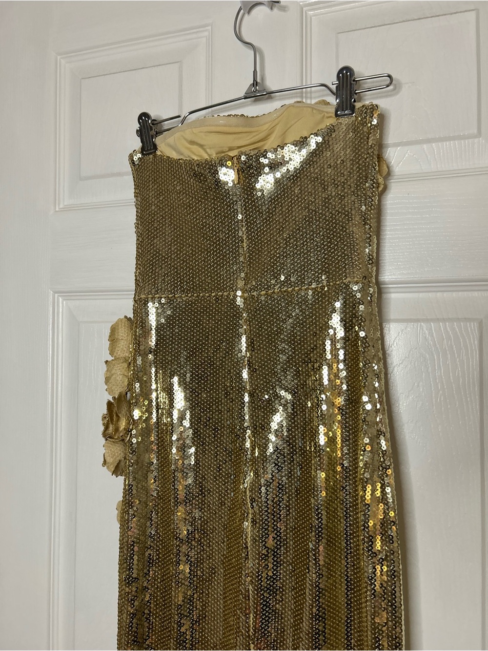 Meshki Cassia Strapless Sequin Rose Midi Dress - Picture 12 of 16